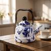Glossy Enamel Tea Kettle | Compact, EnamelonSteel Kettle, for Kitchen 1.1L Wheat Ear