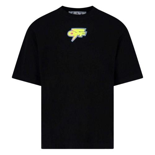 Off White Unisex Adult Degrade Thunder Logo Oversized T-Shirt