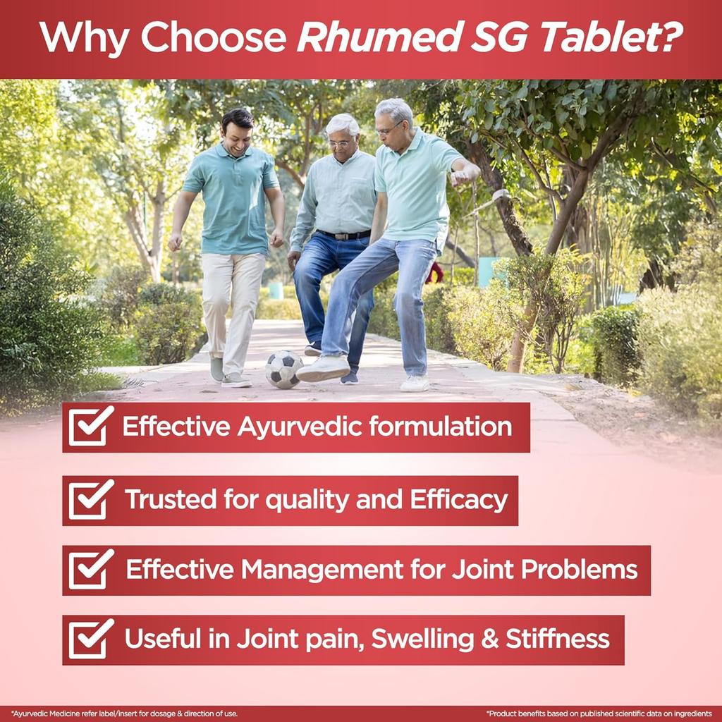 Multani Rhumed SG Tablets 60 Count Ayurvedic Tablets Daily Wellness Support Easy To Take Tablet Format 1 Pack