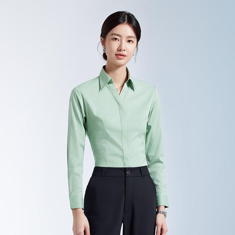 Women's V-Neck Bamboo Fiber Business Shirt