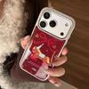 Electroplated Gilt Pony Iphone17promax Mobile Phone Case 13 Festive Red 16 Apple 17 and Other Models