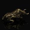 1pc Mini Portable Vintage Brass Bull Keychain Ornament Statue Ornament Gift