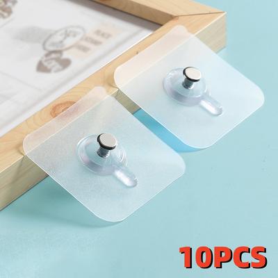 10pcs Po Frame Hooks Storage Rack Screw Holders Door Hanger Self-adhesive Multi-function Gadgets Organizer Kitchen Accessorie