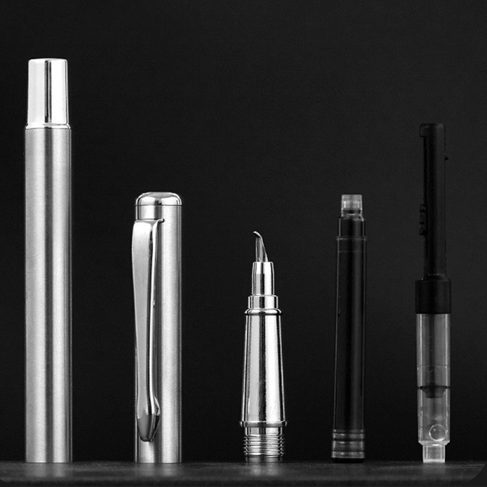 Curved Nib Fountain Pen Metal Writing Signature Pen Multi-functional Calligraphy Pen  Students