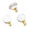 Brass Crystal Marble Handle European Light Luxury Diamond Light Ball Drawer Cabinet Wardrobe Door Handle