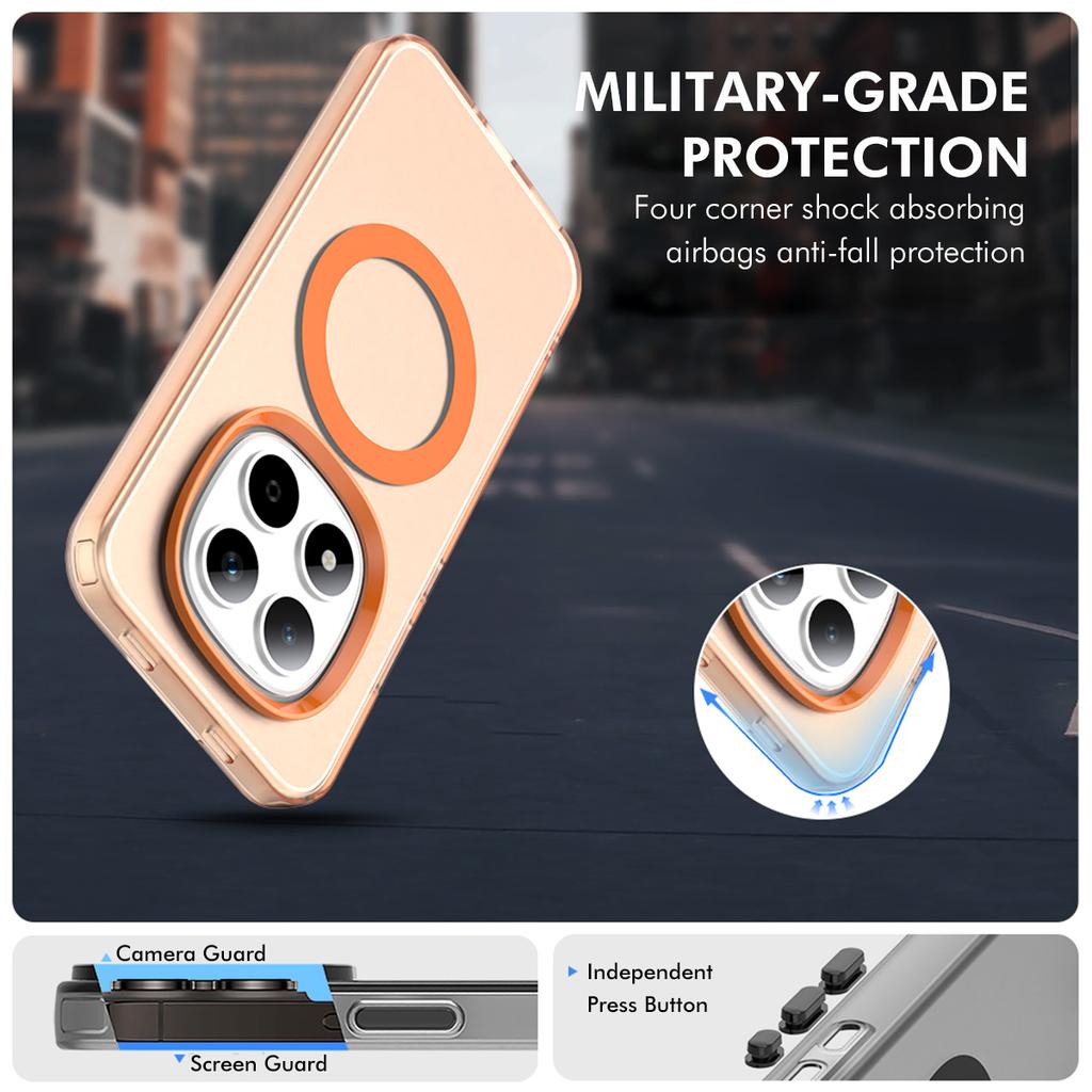 For Xiaomi Redmi Note 15 Pro 5G (Global) Magnetic Case with 9H Tempered Glass ENKAY HAT PRINCE PC TPU Phone Cover