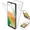 כיסוי סיליקון כפול 360° עבור Samsung Galaxy A53 A73 A33 A22 A13 A52S A12 A51 S21 S22 Redmi Note 11 10C iPhone 13 12 11 Pro Max כיסוי אחורי
