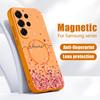 Magnetic For Magsafe Case For Samsung Galaxy S26 Ultra S25 Edge S24 Plus S23 FE S22 A17 A54 A55 A56 A57 5G Lovely Hearts Pattern Cover