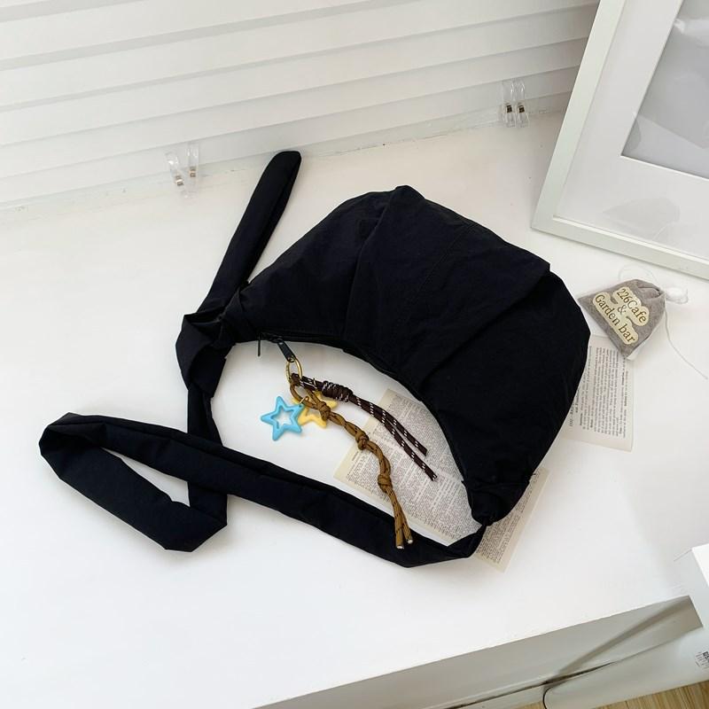 Crossbody bag women s summer large-capacity dumpling bag simple sports versatile nylon bag shoulder bag with pendant