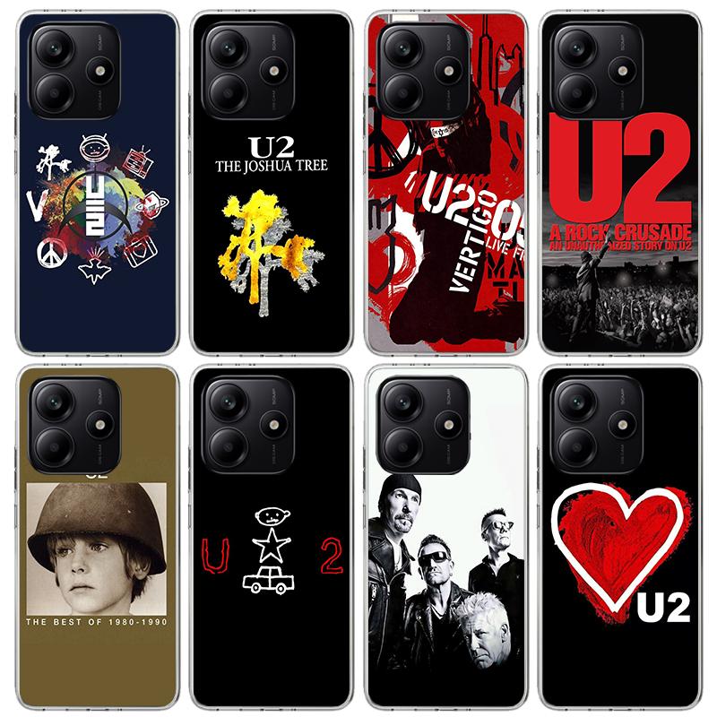 Band U-U2 Rock Phone Case For Xiaomi Redmi Note 10 11 12 13 14 15 Pro Plus 11S 12S 14S 11T 11E 10S Soft TPU Back Cover Redmi Not