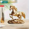 2D Flat Acrylic Golden Horse Statue Desktop Decoration, Home Decor Plaque Hanging Wall Art Decorative Garden Decoration for Room Door Signs Hanging Sq