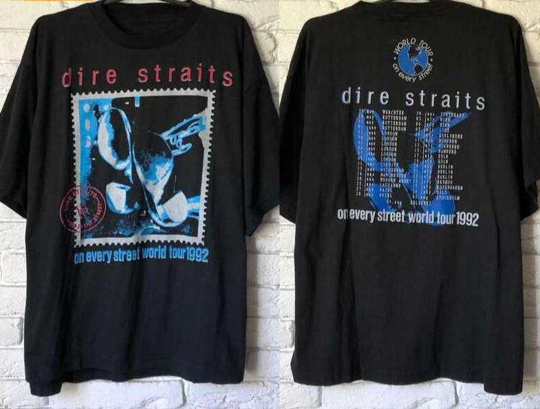 Dire Straits Band On Every Street World Tee For Men Women Cotton Shirt RI_243 Unisex T-Shirt S