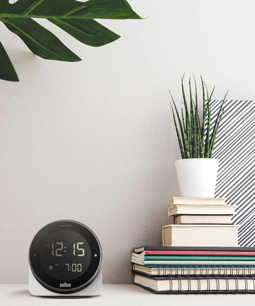 BRAUN Digital Table Clock BC24W White