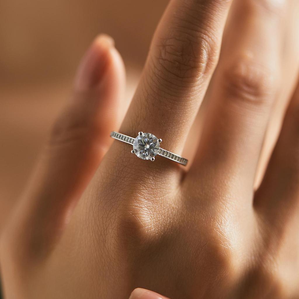 Modian D Kleur Lab Diamant 1ct Moissanite Ring Voor Vrouwen 925 Sterling Zilver Klassieke Bruiloft Verlovingsband Sieraden Geschenken