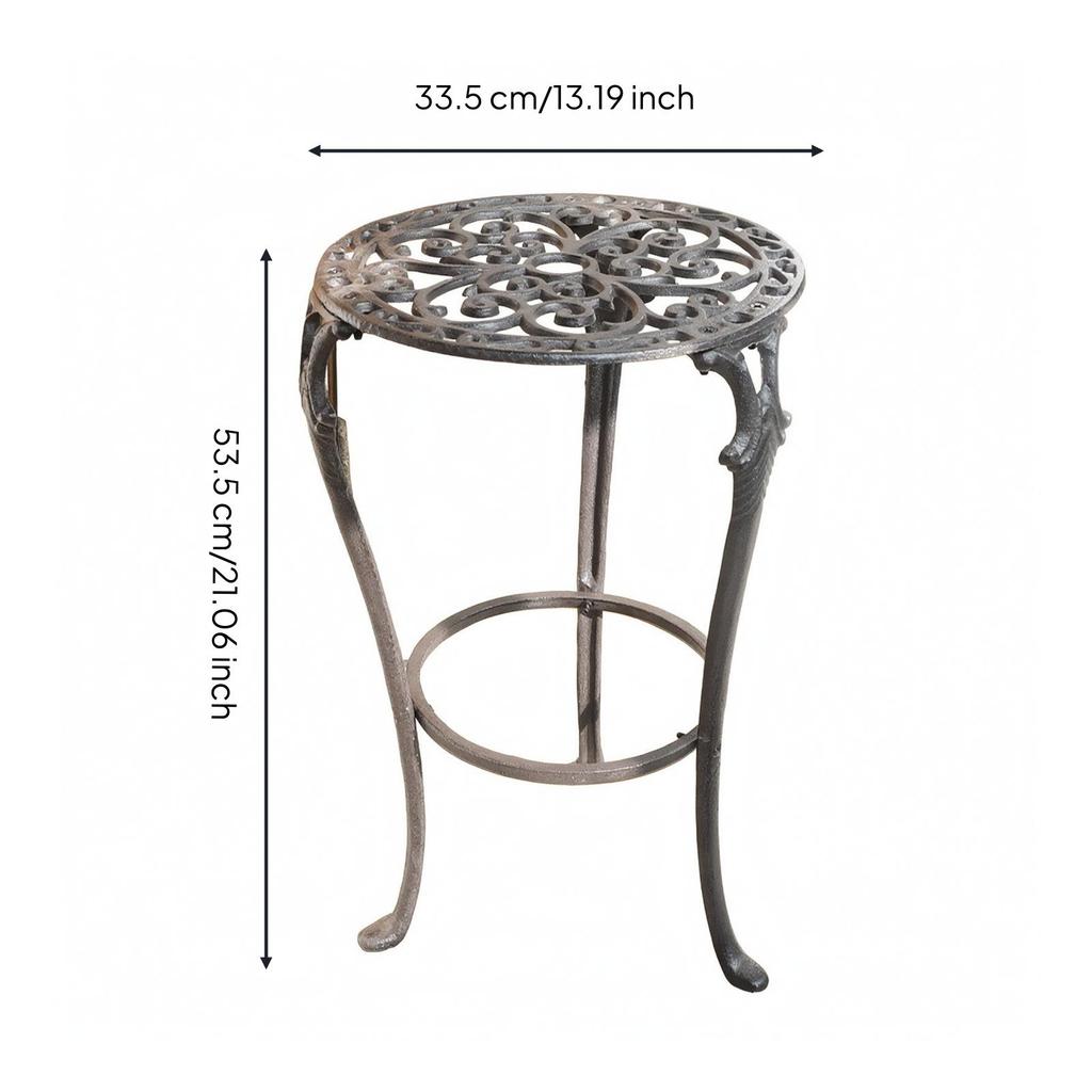 Round Plant Stand with Openwork Tabletop Long-Lasting for Hotel, Entryway