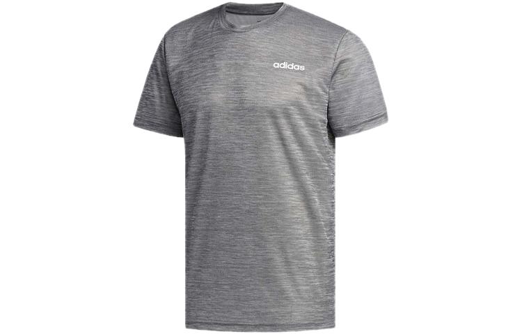 Adidas T Shirts Men s Light Gray Crew Neck Moderate Straight Fit FL0326 S
