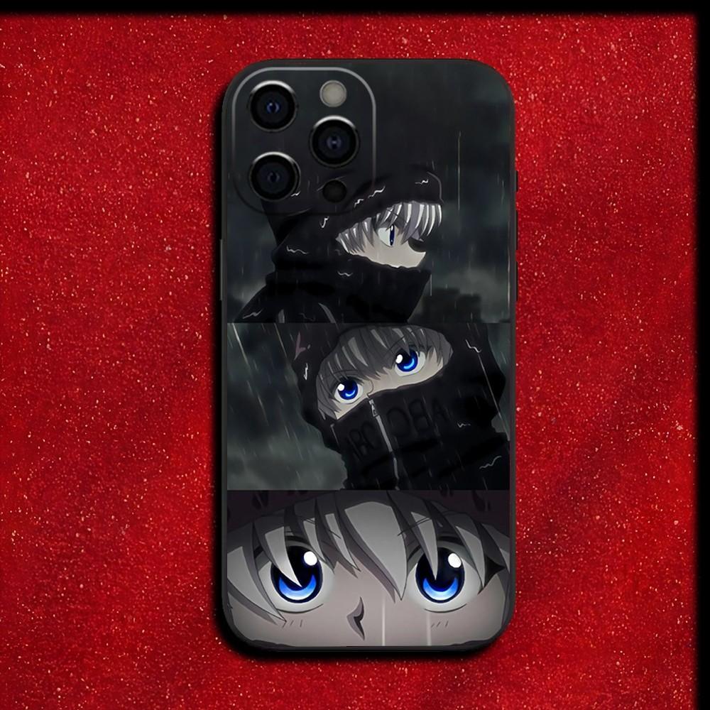 

H-Hunter K-Killua Zoldyck Phone Case For iPhone 16,15,14,13,12,11,Pro,X,XS,Max,XR,Plus,Mini Soft Black Cover iPhone13PRO