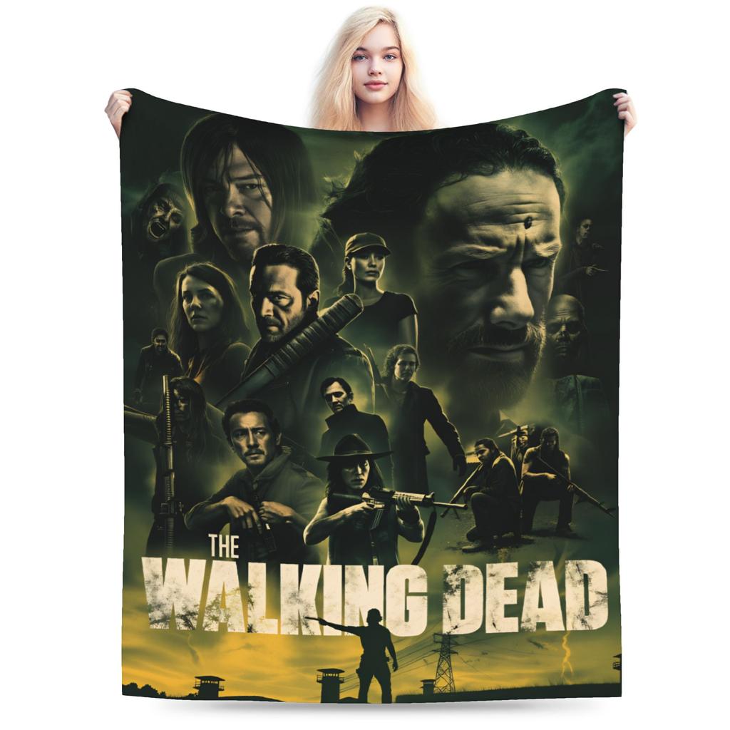 Daryl Dixon Bootleg Vintage  The Walking Dead Flannel Blankets Winter  Super Soft Bedding Throws for Boy Girl Bedspread Sofa Bed