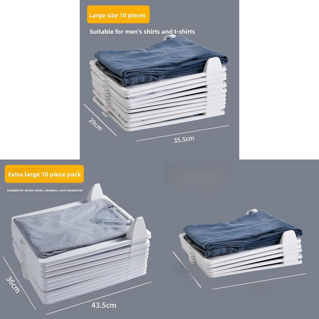 Clothing Organizer Foldable Storage Shelf For Home Wardrobe With Layered Design