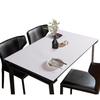 FANIVIN PU Leather Tablecloth, Table Mat, Desk Mat, Vinyl Cloth, Rectangular, Waterproof, Durable, Stain-Resistant, White/Gray, 60*120cm