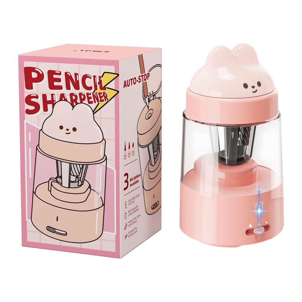 Electric Pencil Sharpener Electric Pencil Sharpener Fully Automatic Fast Sharpen Portable for Wood Pencils School Office