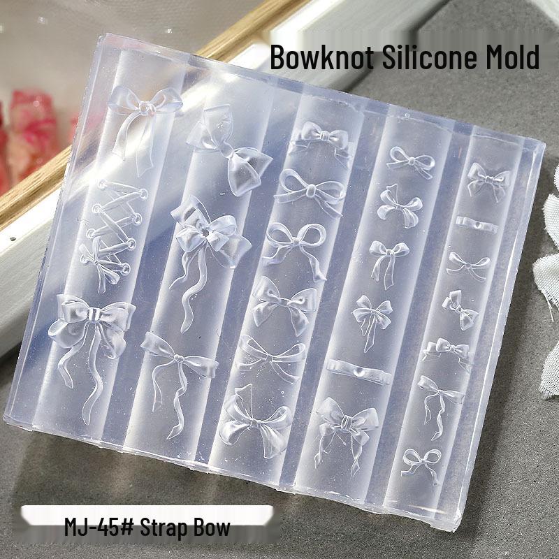 3D Bow Nail Art Silicone Mold - DIY Butterfly Crystal Gel Sculpture Template