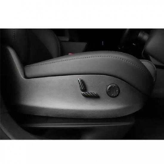 For Tesla Model X S 2012- Carbon Fiber Seat Adjust Handle Button Cover Trim