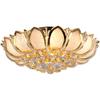 Lotus Flower Modern Ceiling Light With Glass Lampshade Gold Ceiling Lamp for Living Room Bedroom lamparas de techo abajur
