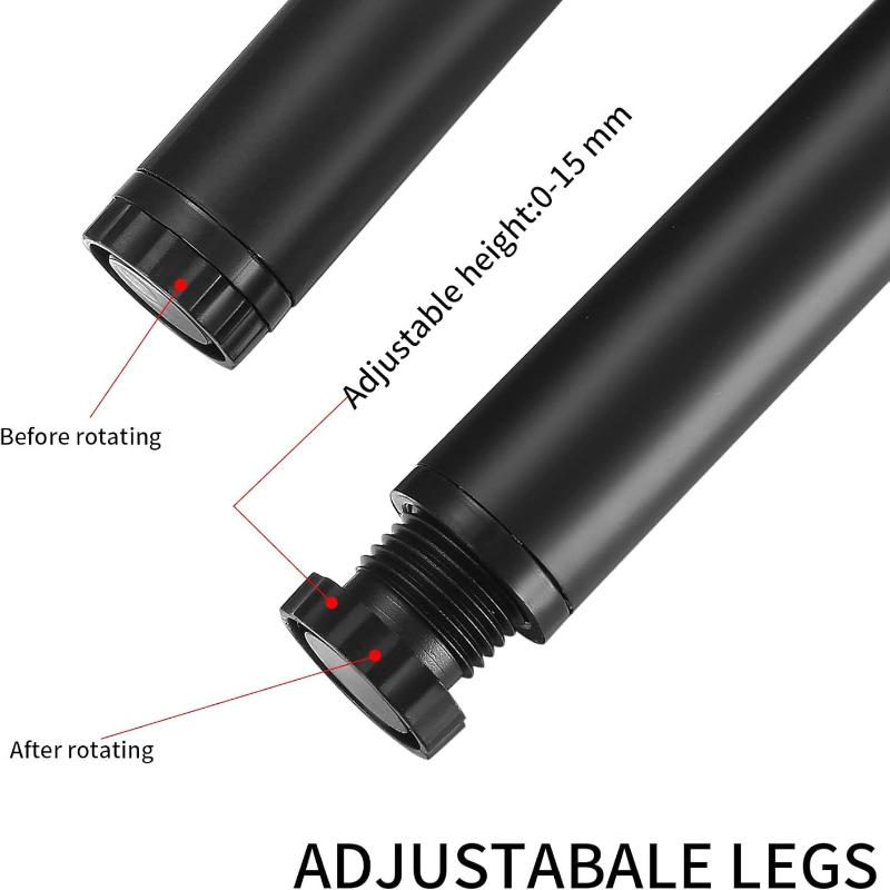 4 Pcs Furniture Legs, Metal Cabinet Legs, 6 Inches/15 Cm Adjustable Furniture Support Feet for Kitchen Shelves Sofa Table Chair Desk Cupboard Furnitur