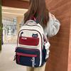 Korean Version Ins New Highvalue Collegestyle Contrasting Backpack, Casual and Lightweight Largecapacity Backpack for Junior High School Students