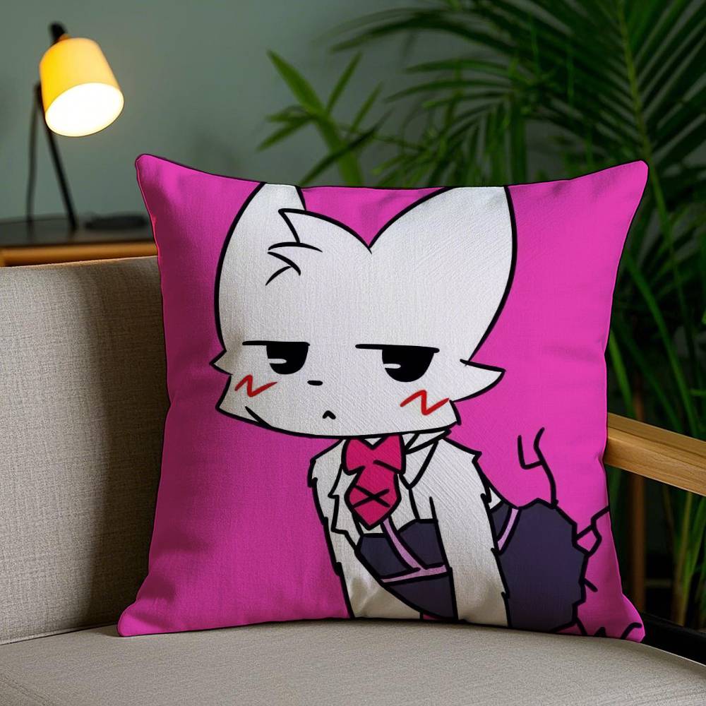 

Милый мультяшный красивый кот бойкиссер наволочка против пылевых клещей наволочка потайная молния шелковистый короткий плюш чехол на диванную подушку 12x12Inch