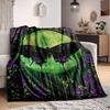 1pc Butterfly Moon Soft & Warm Polyester Knit Blanket, Digital Printed, All-Season Throw for Napping, Traveling, Sofa Yy250906011