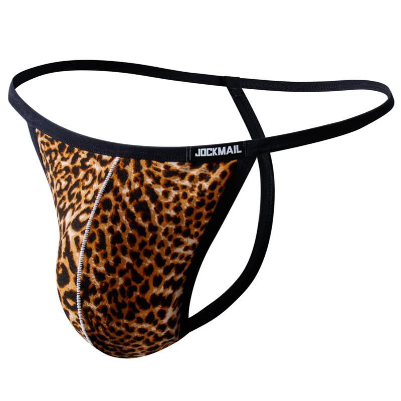 Thong JOCKMAIL One Size Specification Fashion Leopard Print Sexy Low Waisted Men's G-string Underwear Everyday Casual Sport T-back Club Underpants