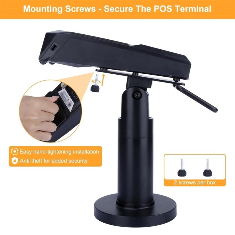 Secure POS Terminals Holder With Thefts Resistant Screws For 3000 7000 8000 Models Adjustable Tilted Rotations