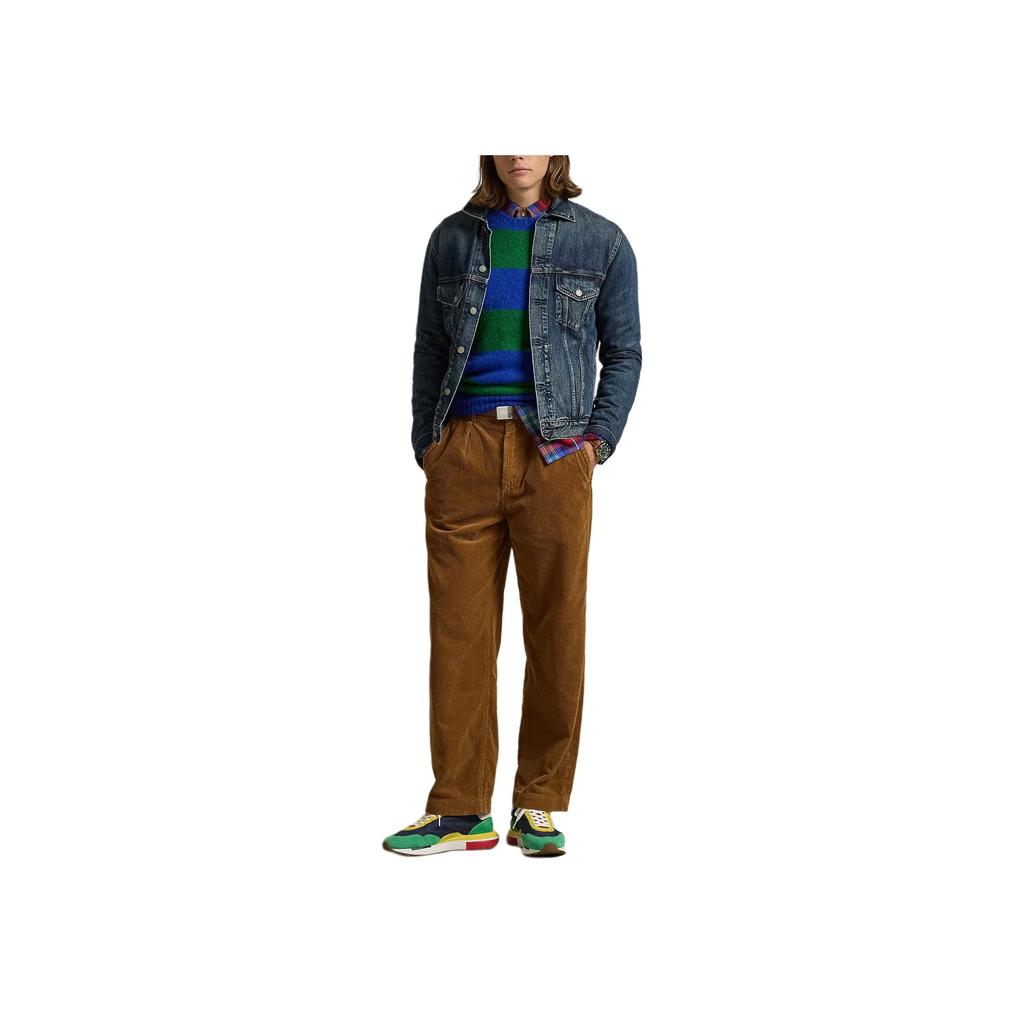 Polo Ralph Lauren Waistband Drawstring Casual Pants Men Bottoms Brown Yellow MNPOPNT14H20072