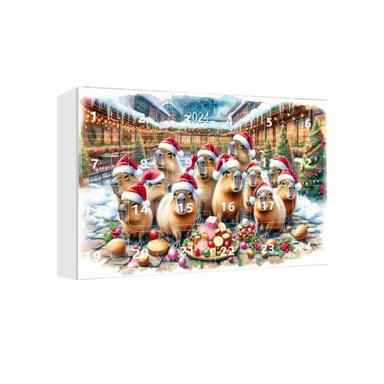 Capybara Advent Calendar Christmas 2D Capybara Decorations 24 Day Countdown To Christmas Calendar for Tree Car Wall Home Festive Holiday Decor