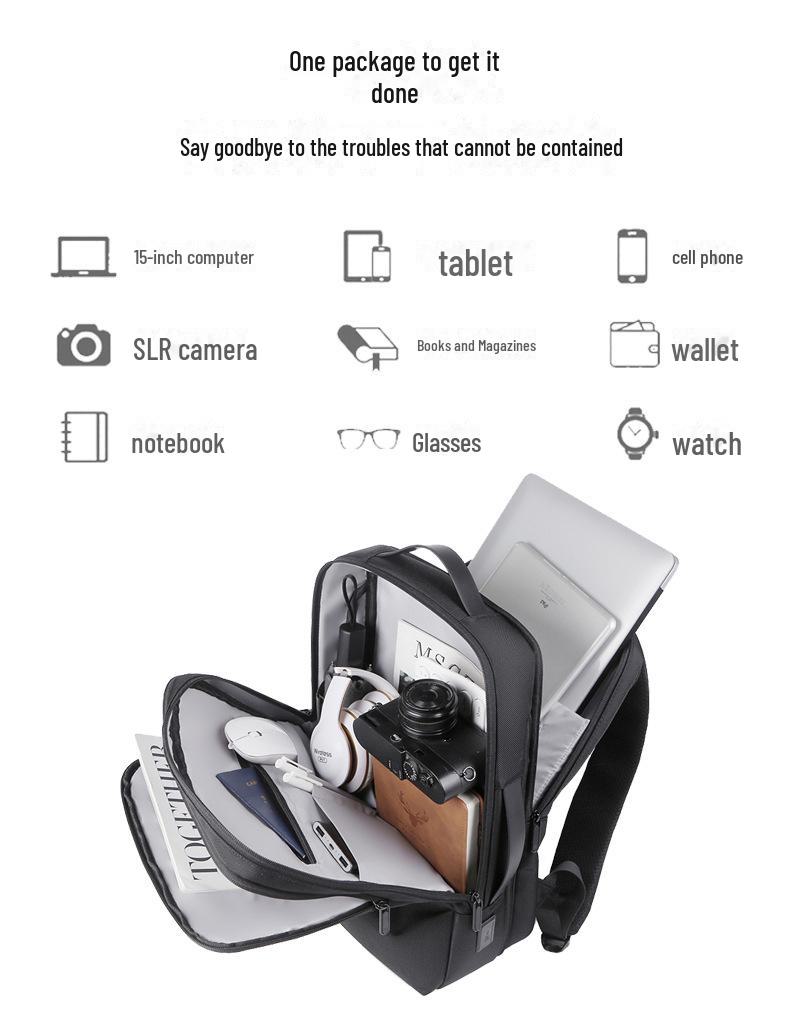 Unisex High-End Fashion Backpack: Waterproof, Business Casual, Computer & Travel Shoulder Bag