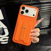 KEYSION Stoßfeste Handyhülle für iPhone 13 14 15 Pro Max 14 15 Plus Silikon+PC Kartensteckplatz Halter Tasche Ständer Rückseite