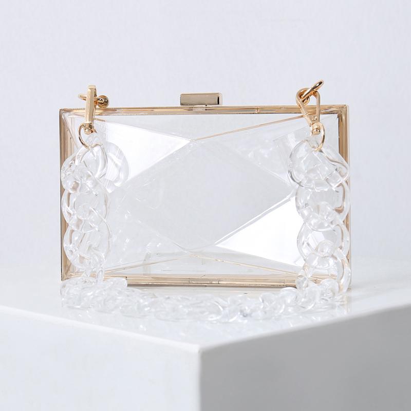 Průhledná nákupní taška Diamantová akrylová peněženka Dámské peněženky a kabelky Designová luxusní 2026 Průhledné crossbody tašky přes rameno