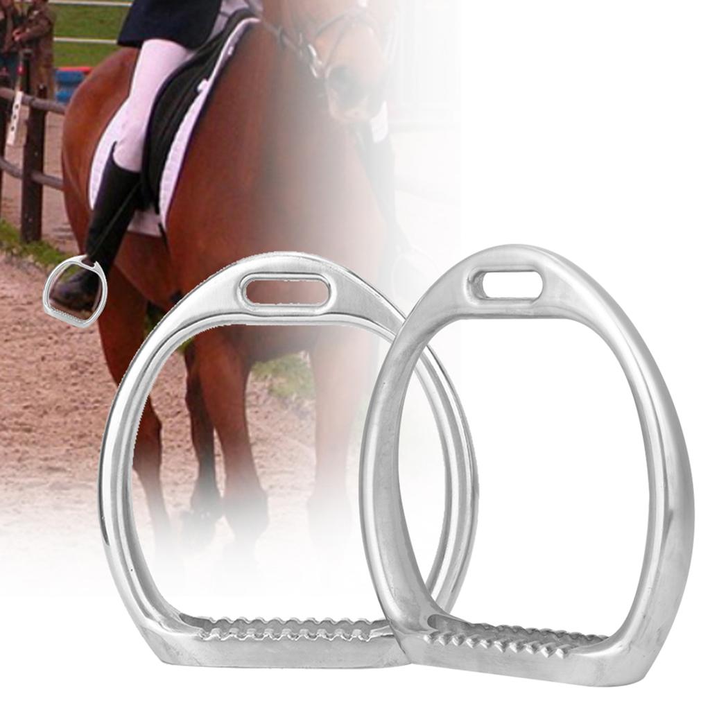 1Pair of Aluminum Kids Lightweight Stirrups Pad Equestrian Sports Horse Riding Saddle