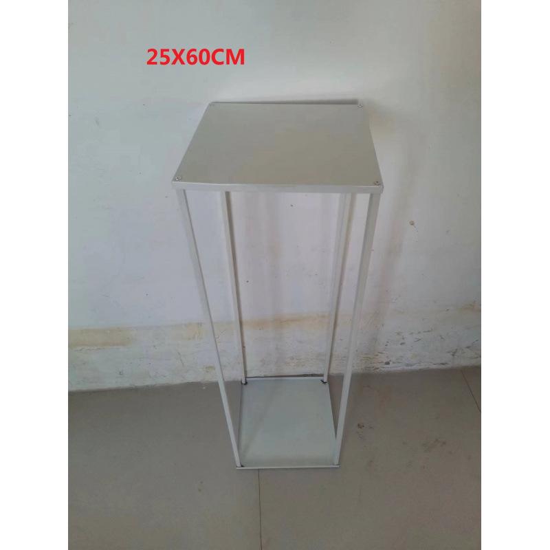 Geometric Square Frame Flower Stand for Weddings - Wrought Iron Artificial Flower Decor