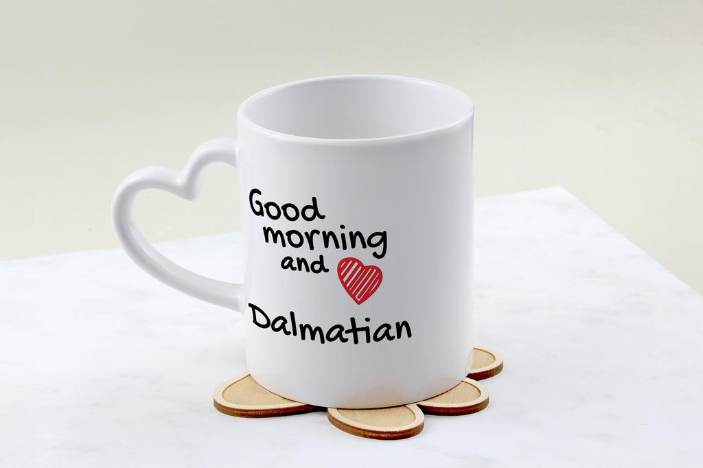Dalmatian, Carriage Dog, Spotted Coach Dog - Cup with a Dog, Adorable Cup with a Heart-shaped Handle, Universal Gift from the Art-Dog Brand