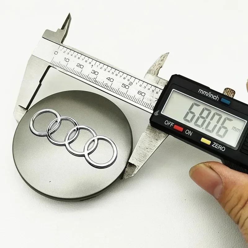 For Audi B5 Hub Caps Hot A4 A6 For Audi 4pcs 60mm 61mm 68mm 69mm Audi wheel hub center cover modification accessories suitable for Audi A