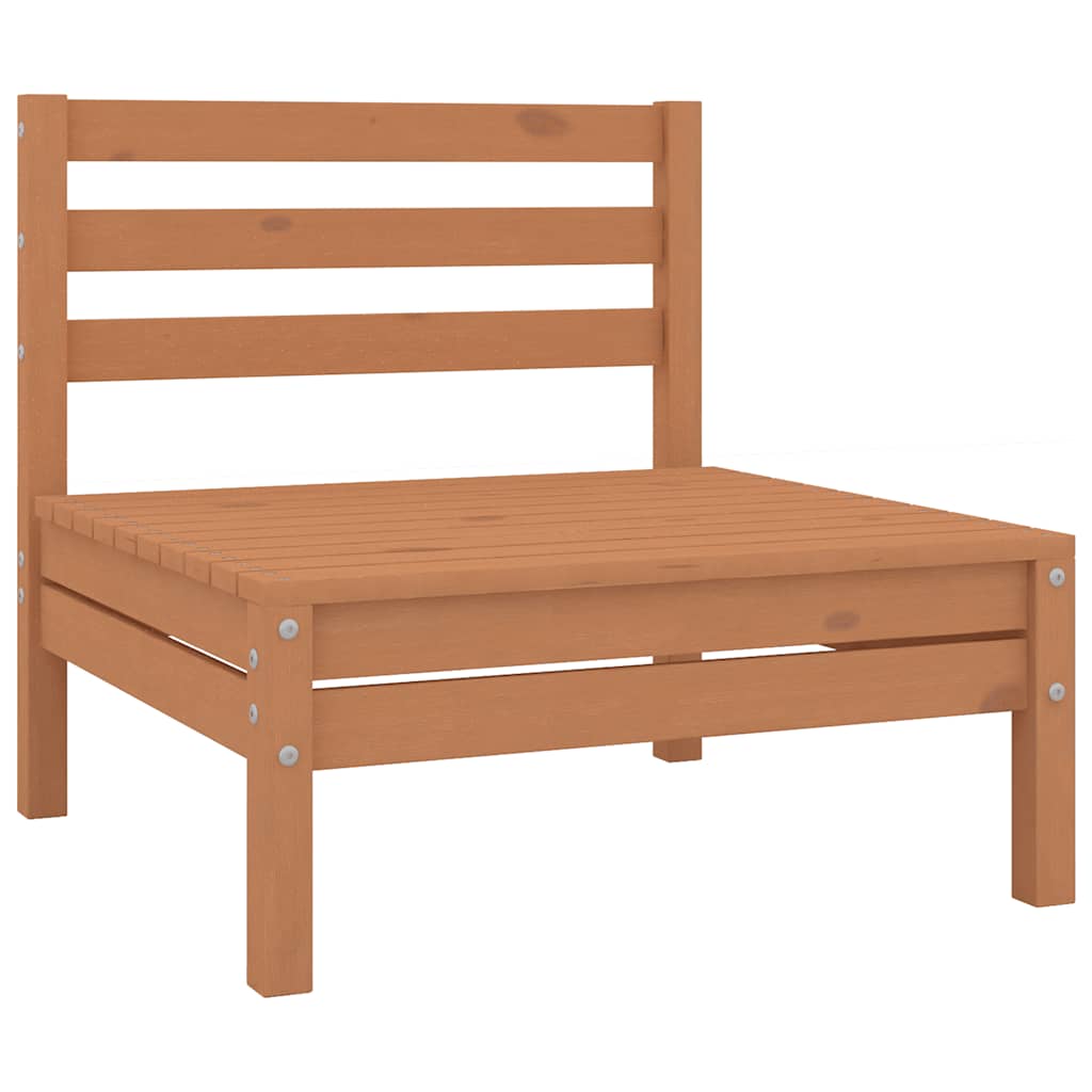 Garden Center Sofa Set 4 Pieces Honey Brown Solid Pine Wood