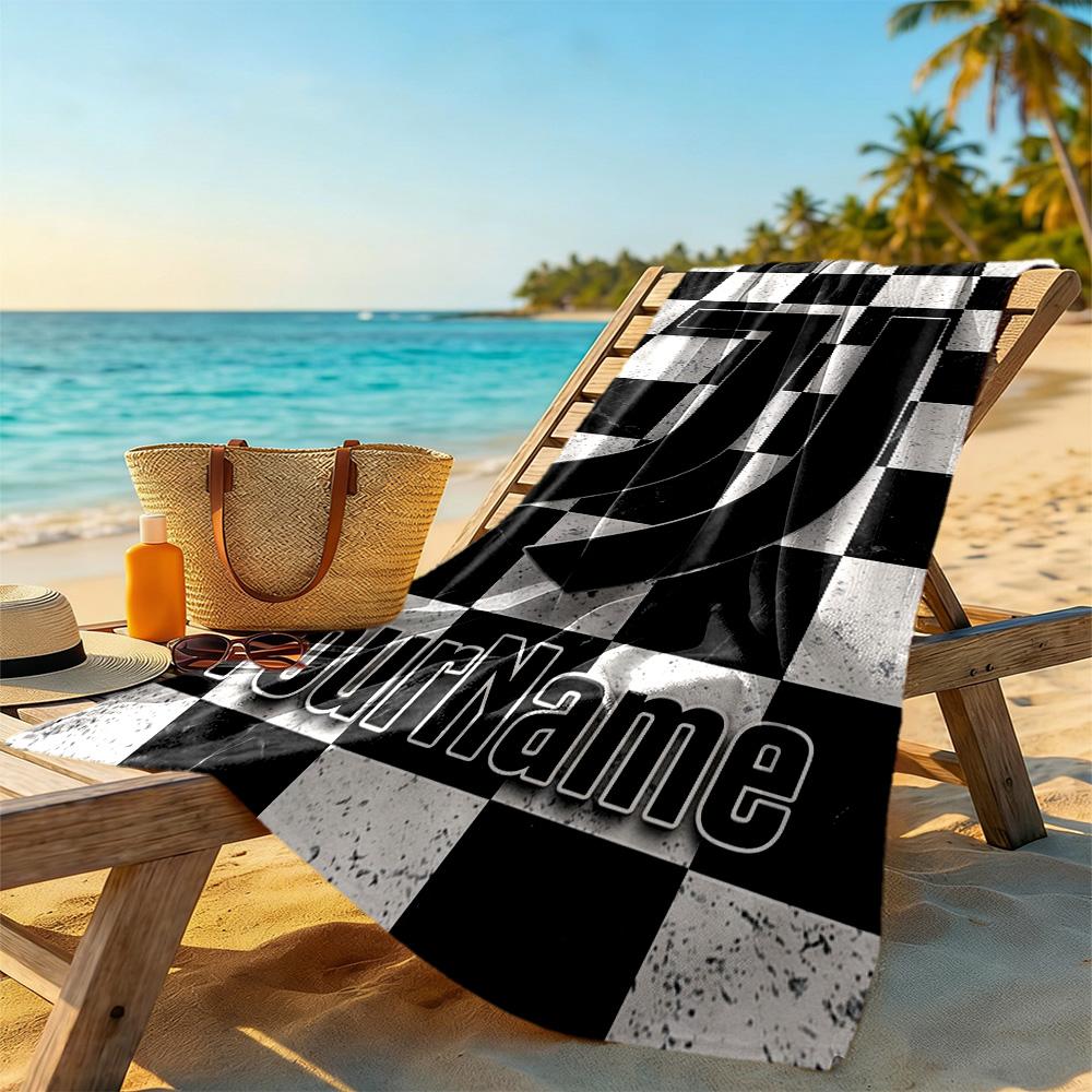 Juventus Customized Name Beach Towel High Absorbency & Quick-Dry Perfect for Traveling Yoga Camping and Swimming
