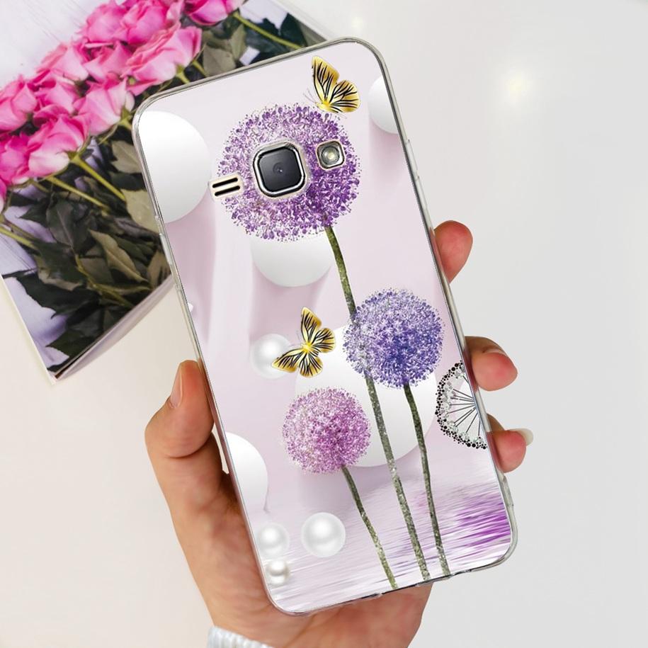 For Samsung J1 2016 Case SM-J120F Cover Fashion Marble Flower Soft Silicone Phone Cover For Samsung J1 Mini J105F J 1 2016 Funda