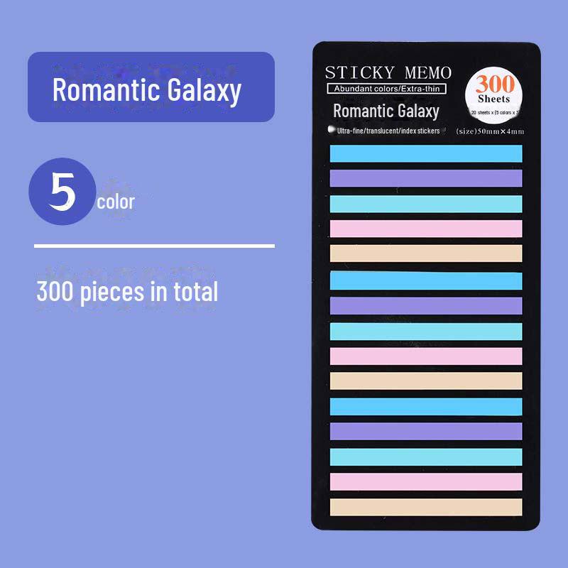 Morandi Color Sticky Notes: Small, Fresh, Writable, Loose-Leaf PET Material for Key Mark Classification