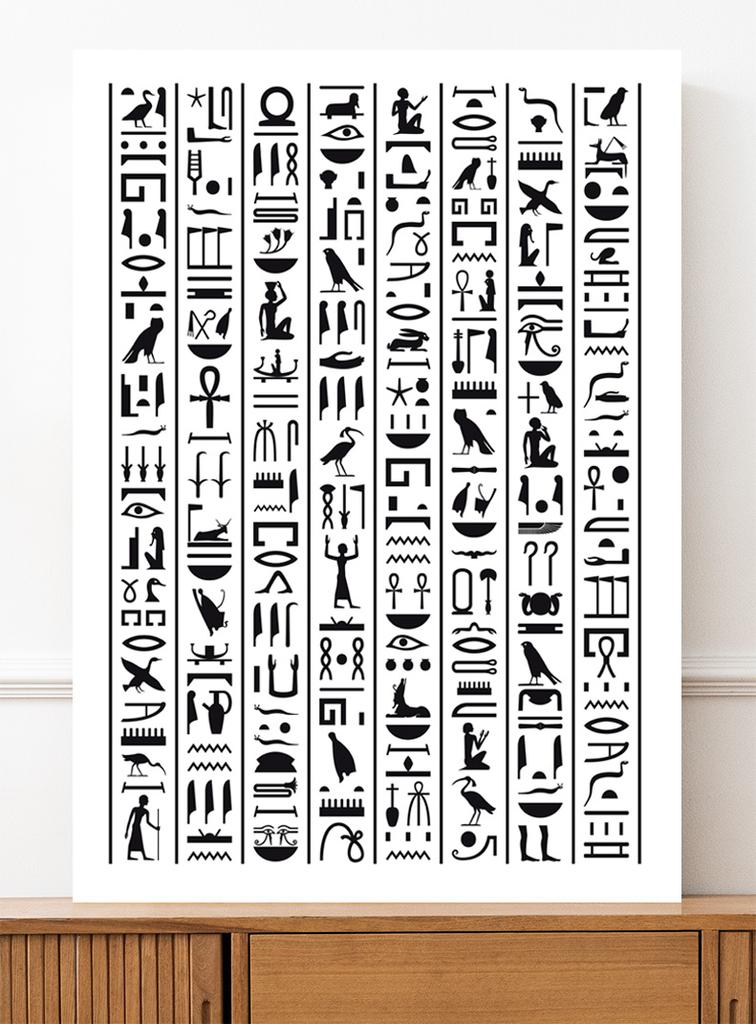 Poster scrittura geroglifici egizi