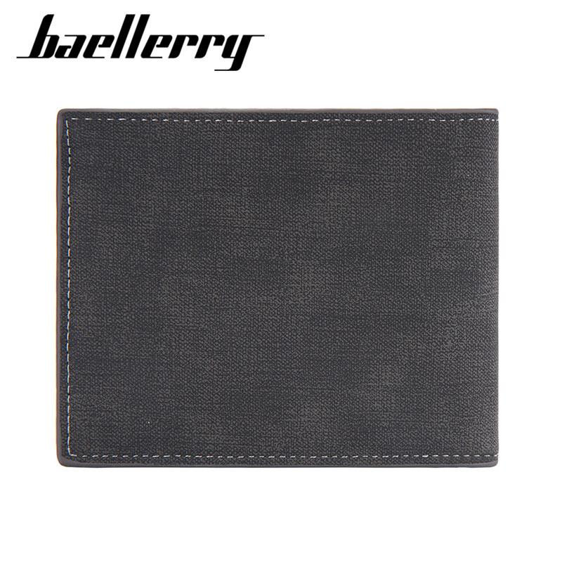 Baellerry Artificial Leather Men Fashion Wallets Vintage Design Card Holder for Man Male Business Purse Classic Short Wallet GZW