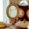 European Vintage Carved Desktop Vanity Mirror Elegant Relief Photo Frame Decorative Makeup Mirror Exquisite Photo Display Props